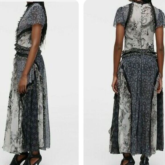 ZARA WOMAN COMBINED LACE DRESS LIMITED EDITION - Picture 4 of 7